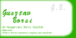 gusztav borsi business card